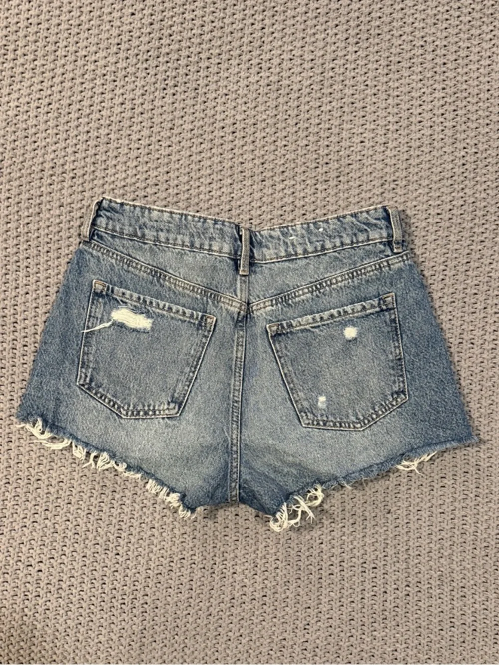 Garage Distressed Blue Denim Cutoff Shorts